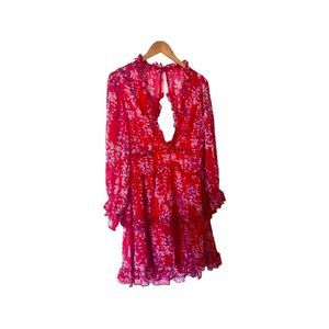Saints + Secrets Red Floral Dress Size L